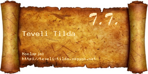 Teveli Tilda névjegykártya
